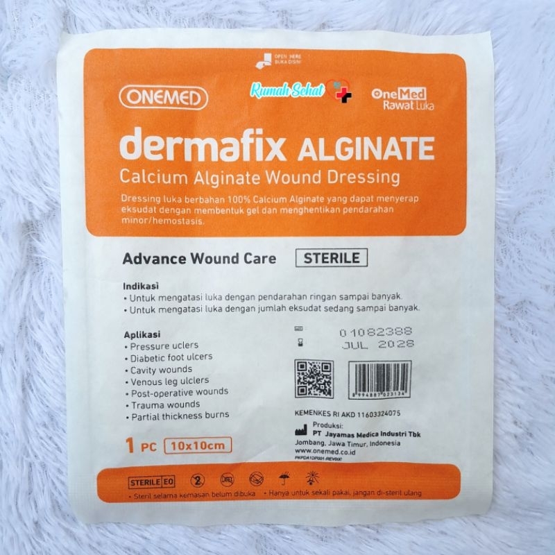 PLESTER DERMAFIX ALGINATE 10x10 Plester Luka Dermafix Alginate Dressing