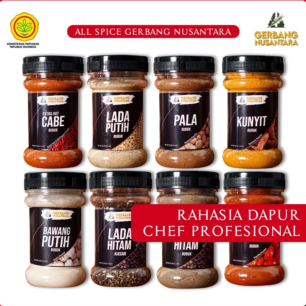 

Ready Gan Gerbang Nusantara Bumbu Masak Dapur Kunyit Ketumbar Lada Hitam Bawang Putih Merah Bombay Rempah Bubuk Lengkap Daun Parsley Oregano Basil Thyme Rosemary Italian Herb Flakes All Spices Dan Herbs MHF