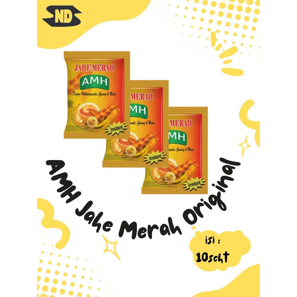 

Minuman Jahe Merah AMH Original Kemasan Sachet Renceng