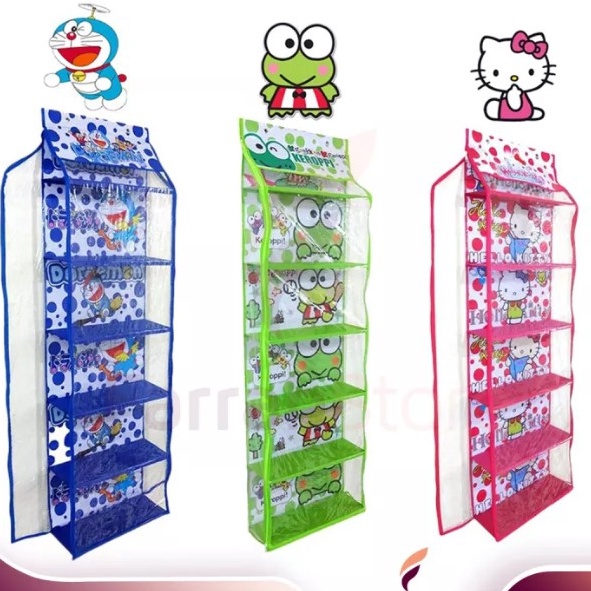 PROMONAR7 PROMO  TEMPAT TAS GANTUNG KARAKTER RAK TAS GANTUNG RESLETING PLASTIK MURAH ORGANIZER BAG P