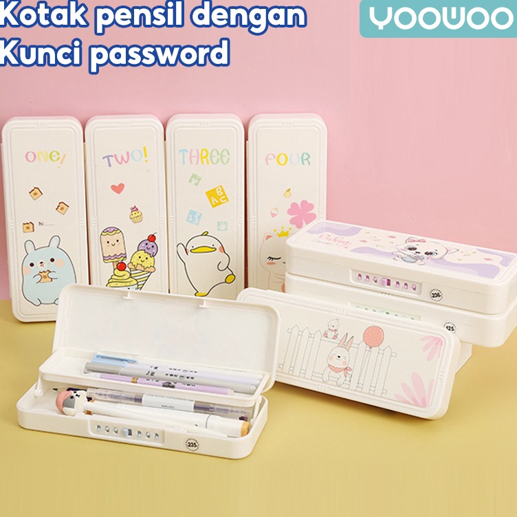 

Pasti Murah YooWoo Kotak pensil tempat pensil kotak pensil gambar kotak pensil kata sandi tempat pensil bisa di kunci
