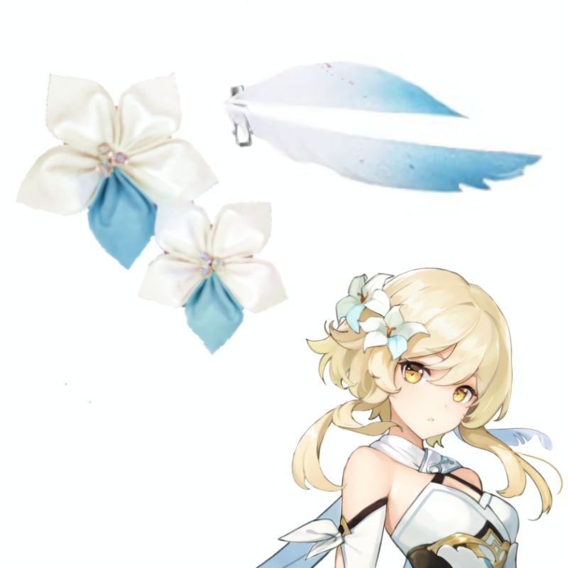 Lumine Genshin Impact Flower and Feather Hair/Wig Cosplay Accessories