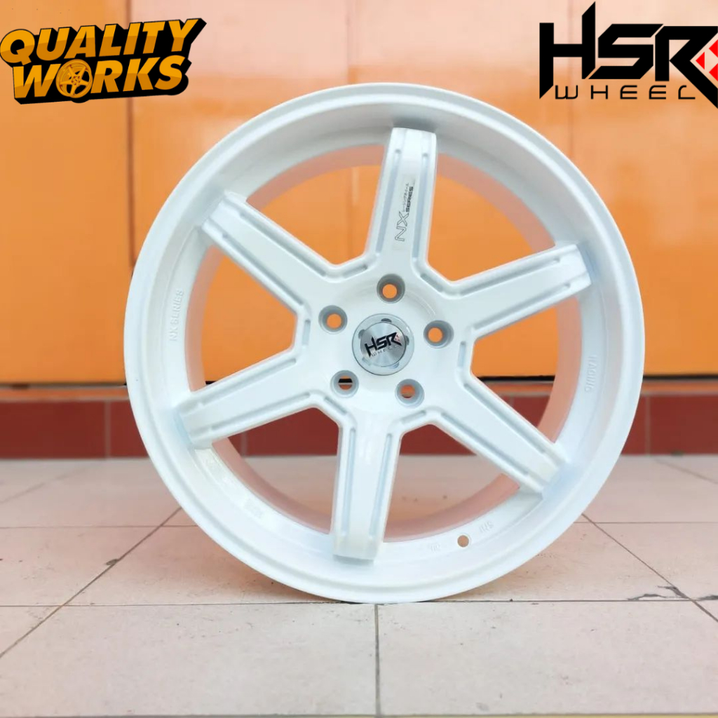 Velg mobil palang 6 ring 18 warna putih pelek HSR MINAS R18 Baut 5 pnp Hrv, Xpander, Innova