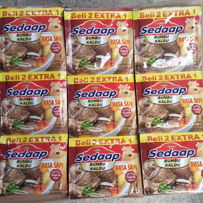 

Bumbu Kaldu Sedaap rasa sapi renteng 18 sachet