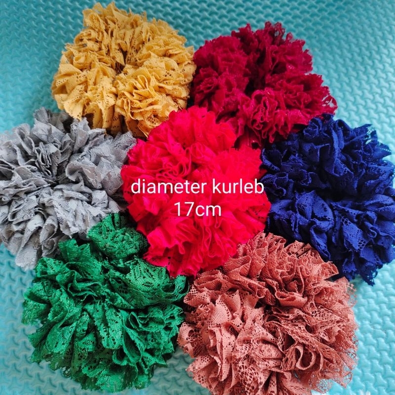 cepol scrunchie/cepolan hijab turki jumbo/ikat rambut brokat kokoh padat