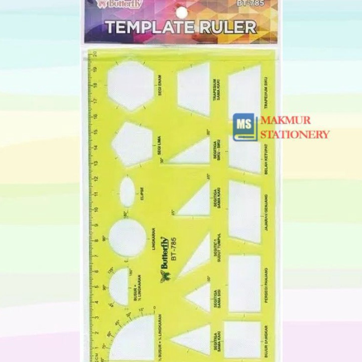 

Stock Banyak Penggaris Plastik Cetakan Butterfly BT 7
