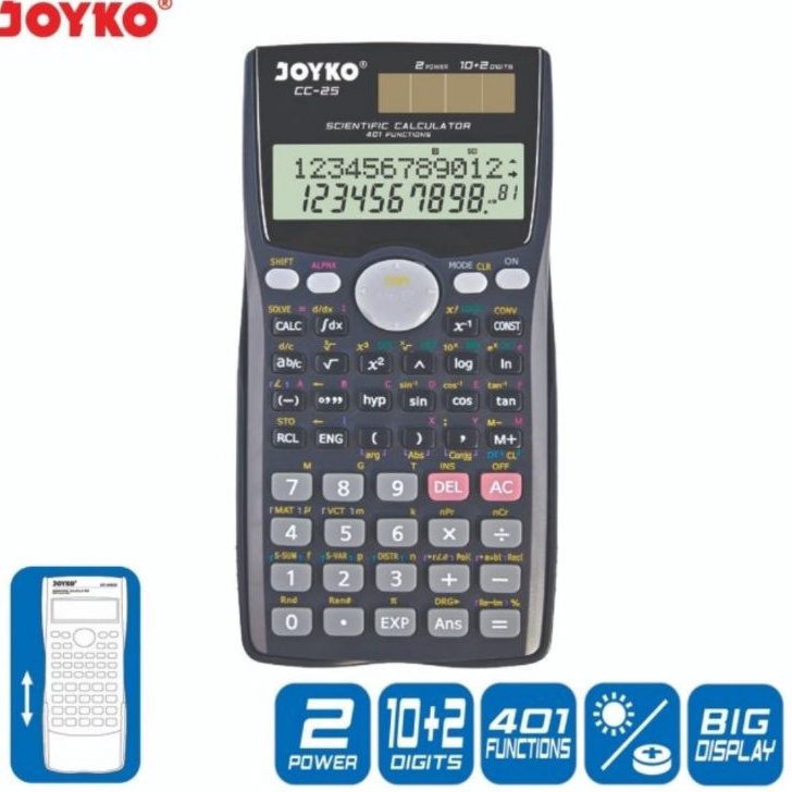 

Dijual JOYKO CC 25 Kalkulator Ilmiah 41 Fungsi Scientific Calculator CC25