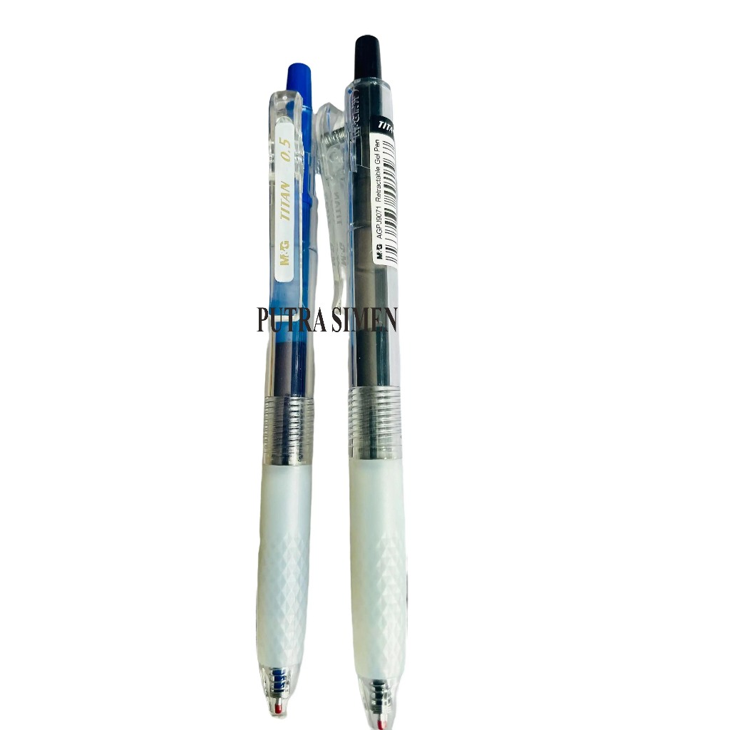 

Pulpen Retractable Gel Pen TITAN JUMBO INK 0.5