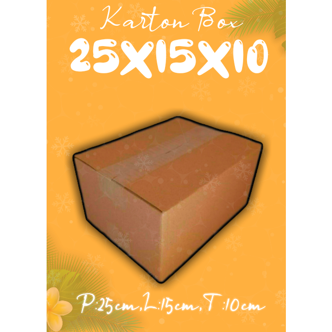 

KARTONBOX 25X15X10 (KARDUS PACKING/KARDUS POLOS/KARDUS MURAH)