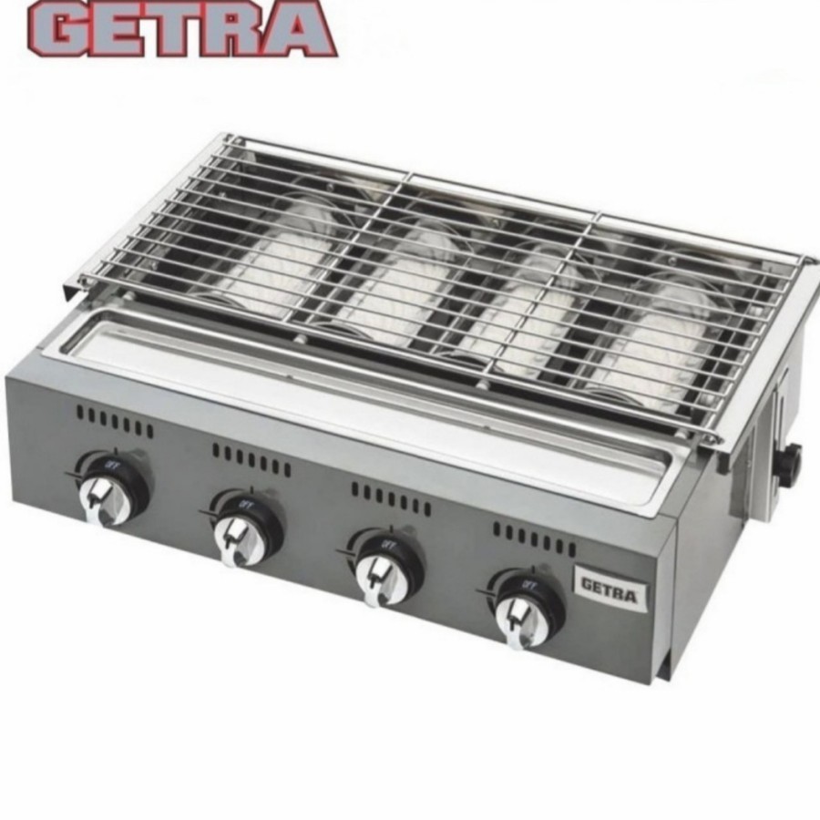 Grill Gas 4 Burner Pemanggang BBQ Getra Gas Komersil 4 Burner