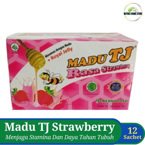 

Madu TJ Rasa Strawberry Box Isi 12 Sachet Suplemen Memelihara Daya Tahan Tubuh