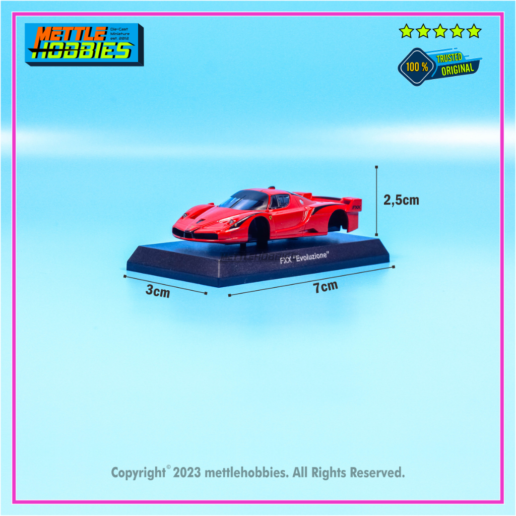 Kyosho Ferrari FXX Evoluzione Diecast Miniatur Replika Mobil Sport 1:64
