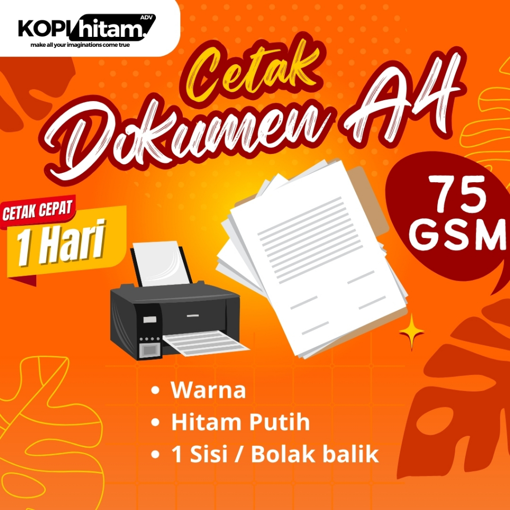

PRINT / CETAK Dokumen A4 75 gsm 1 HARI JADI