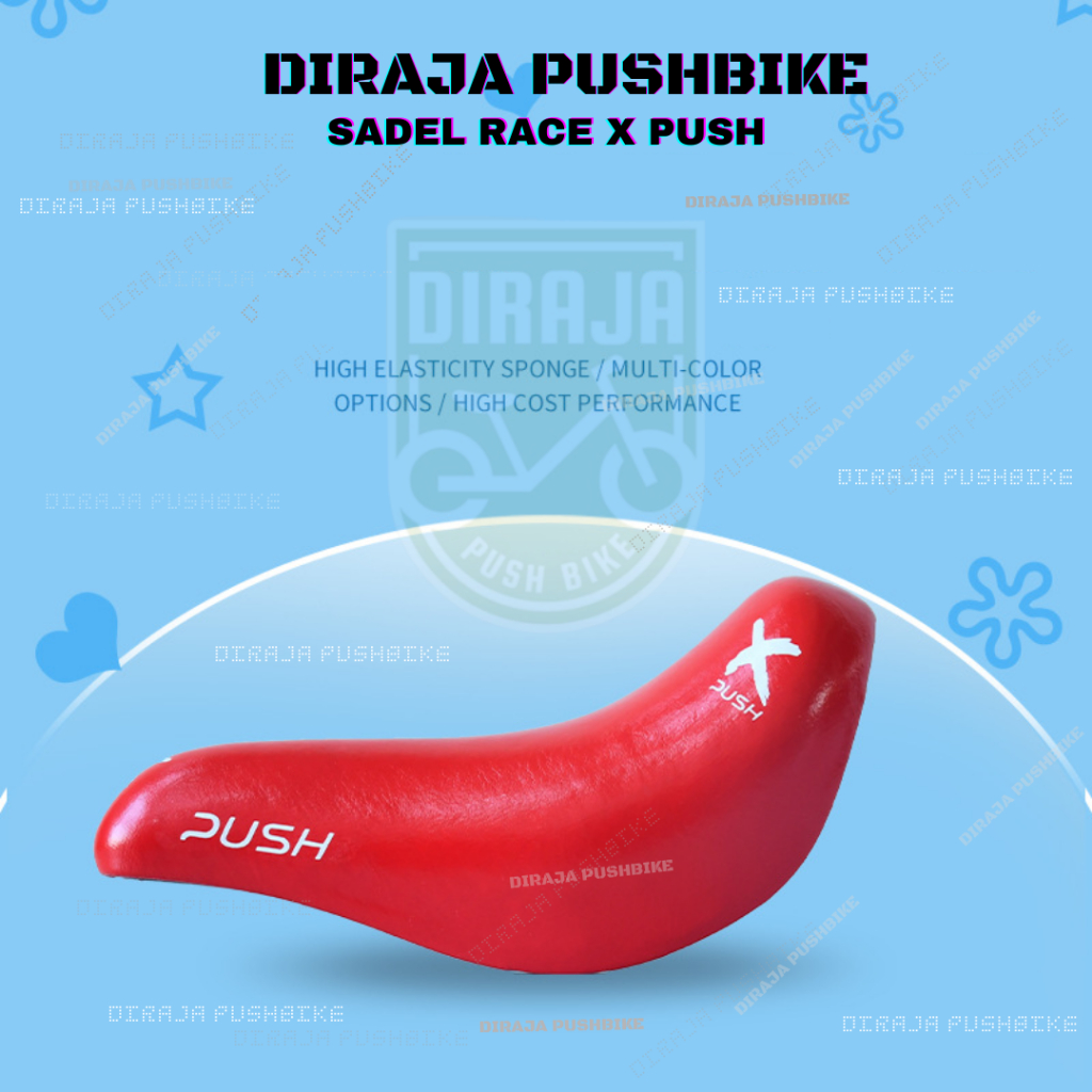 Sadel Pushbike XPUSH Jok Race Colorfull Slim Sadel Balance Bike Sadle Sepeda Anak