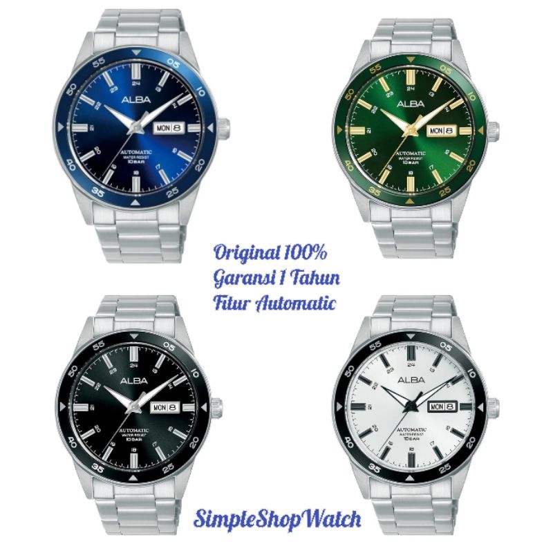 Original 100% Jam Tangan Pria ALBA AL4595X1 AL4599X1 AL4593X1 AL4589X1 AUTOMATIC Garansi Resmi 1 Tah