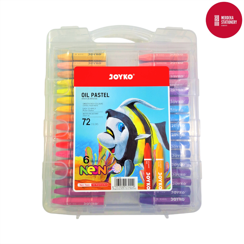 

Crayon/Krayon/Alat Warna 72 Warna /Colours/Colors Titi/Joyko Oil Pastel Non-Toxic OP-72S