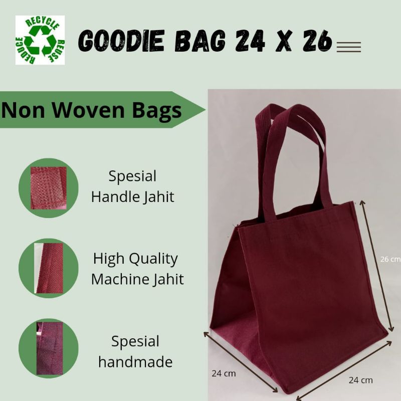 

TAS SPUNBOND GOODIE BAG KOTAK JAHIT
