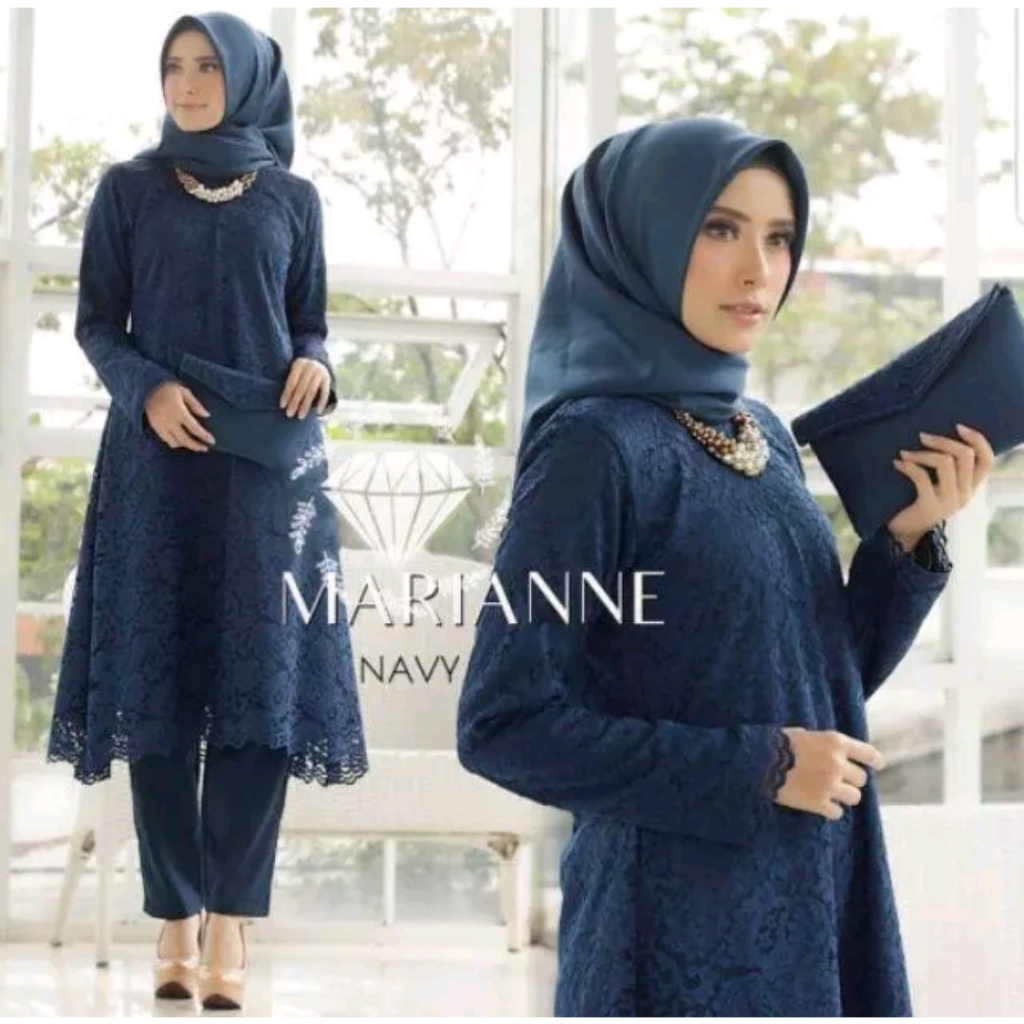 Baju Pesta Setelan Tunik Wanita Muslimah Adem Mewah Elegan Trand Kondangan Viral Model Terbaru 2025 