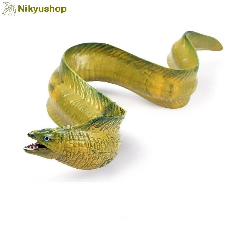 [Nikyushop] Mainan Edukasi Pajangan Koleksi Hewan Laut Moray Eel Belut Moray Animal Figure