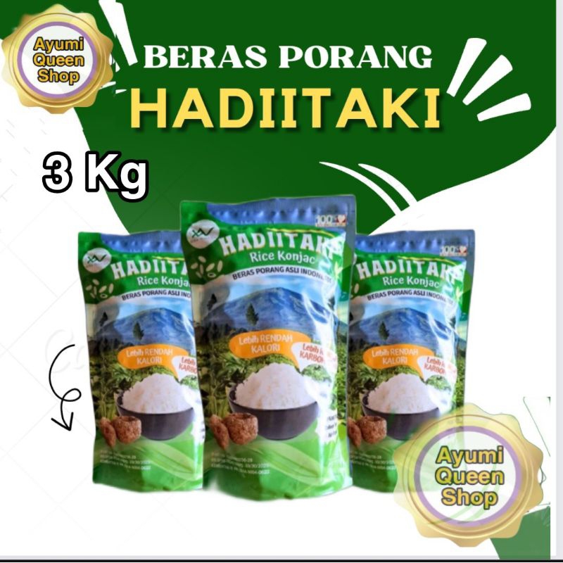 

BERAS PORANG/Shirataki /Rice Konjac HADIITAKI 3 KG