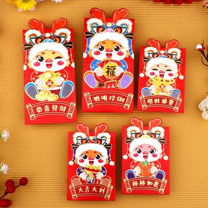 

ANGPAO MERAH AMPLOP IMLEK 2024 ISI 6 PANJANG CUTE LUCU NAGA/DRAGON/ANGPAU/HONGBAO/SINCIA 2024/TAHUN BARU/MURAH/TEBAL/CHINESE NEW YEAR