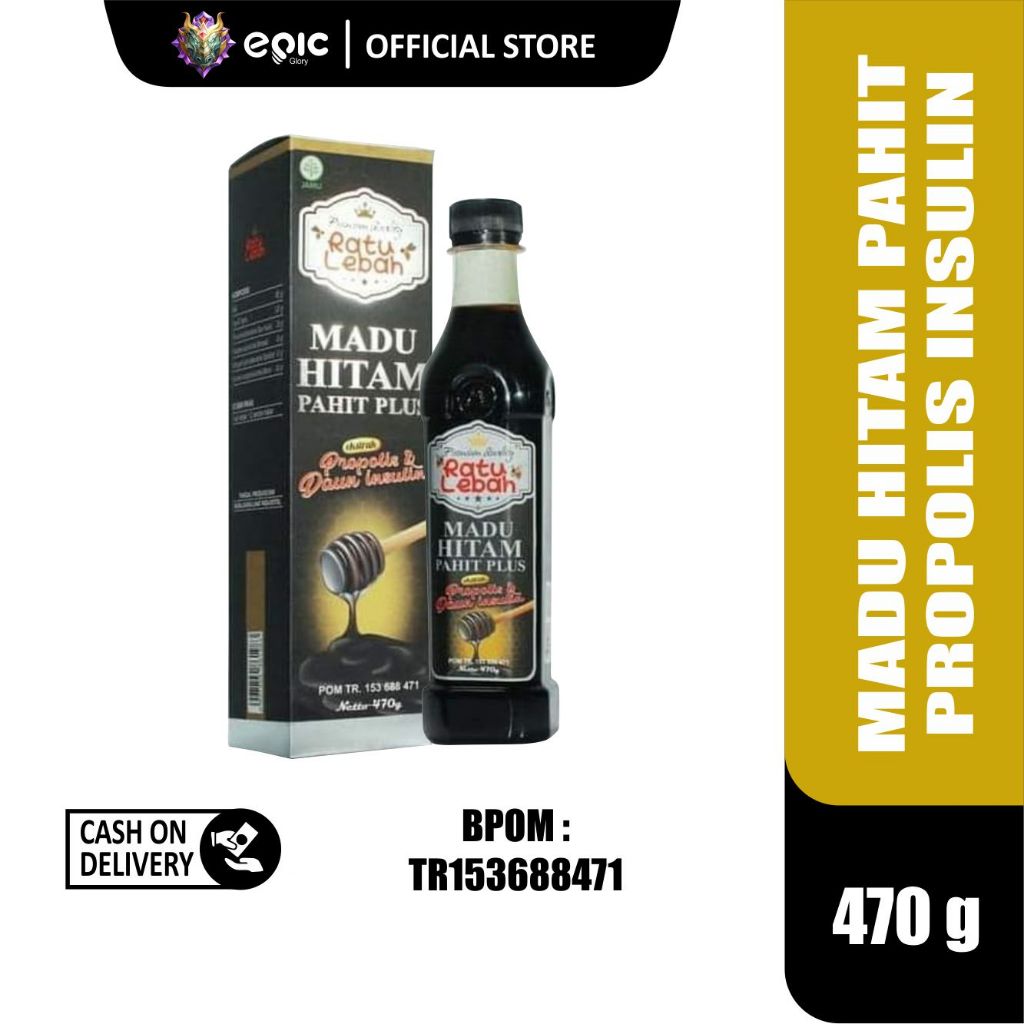 

madu hitam pahit propolis daun insulin 470 gr