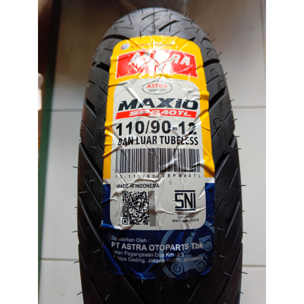 Ban Luar Belakang Aspira 110 / 90 RING 12 Maxio SPR 40TL Scoopy Tubless