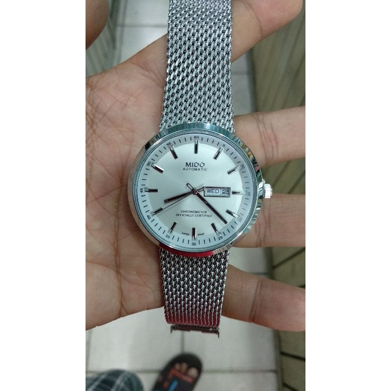 jam tangan mido chronometer stainles steel klasik