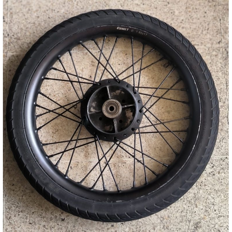 Velg Almu Comet Hitam U shape Set Ban depan belakang Yamaha Jupiter Vega F1zr Fiz R F1z Z Force 1 Ch