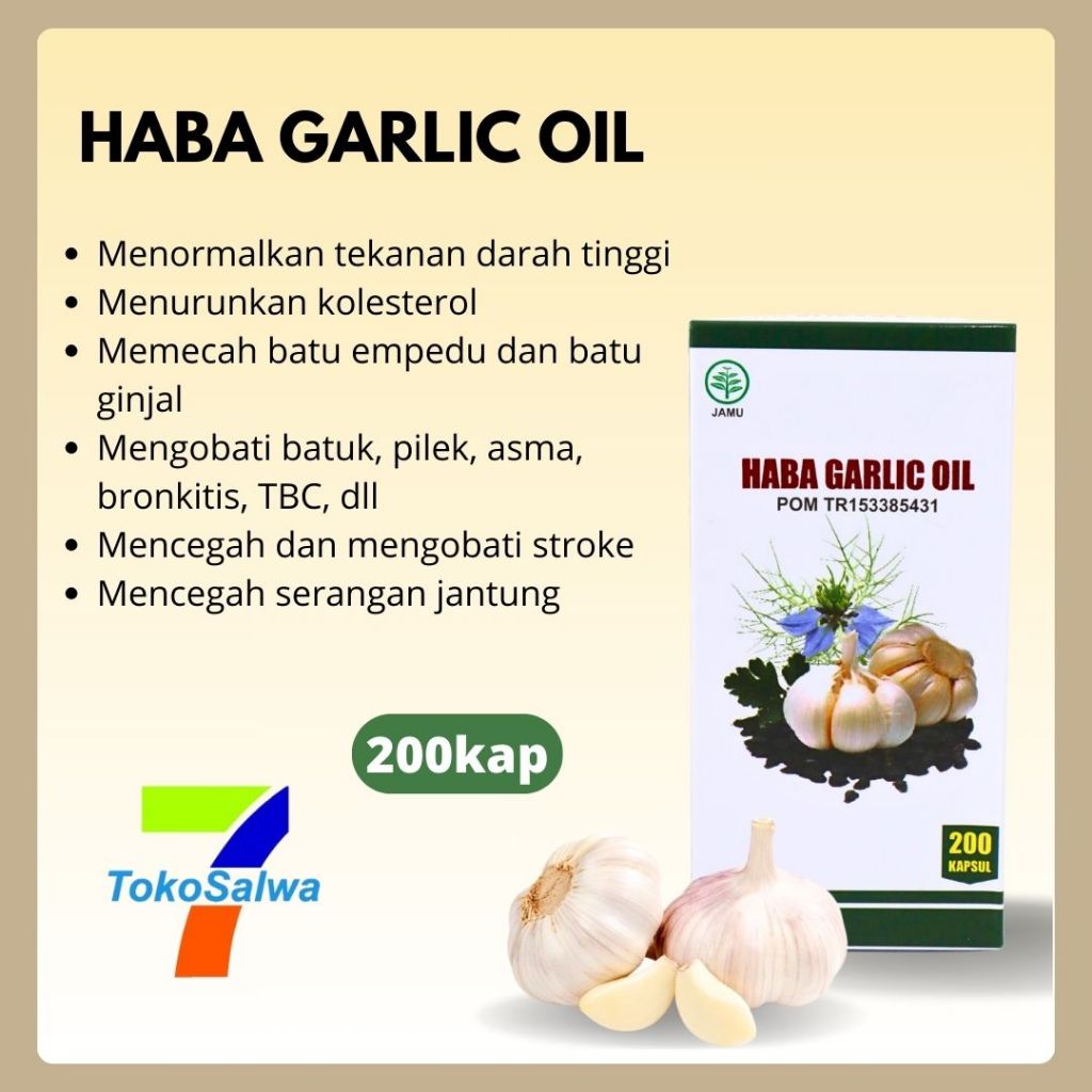 HABBA GARLIC OIL GOLD AL AFIAT 200 KAPSUL| KAPSUL HABBATUSAUDA + GARLIC