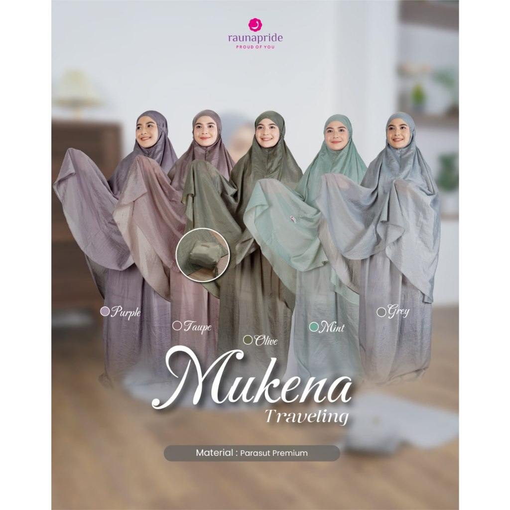 SALE Mukena Traveling Rauna 2024 / Parasut Premium / Fashion Muslim
