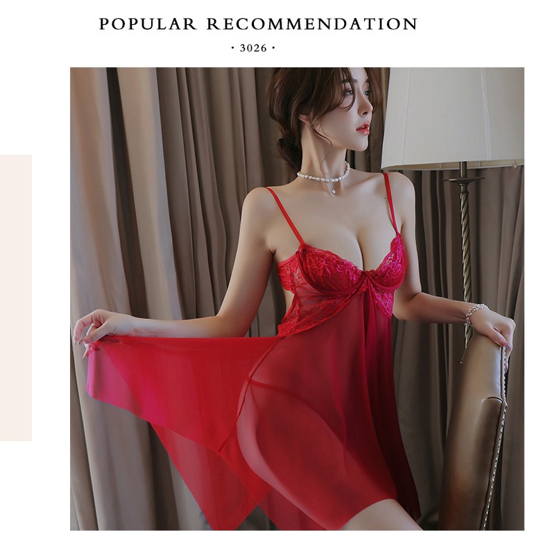 Sexy Lingerie Dress Baju Sexy Fashion Model  Tanpa Lengan