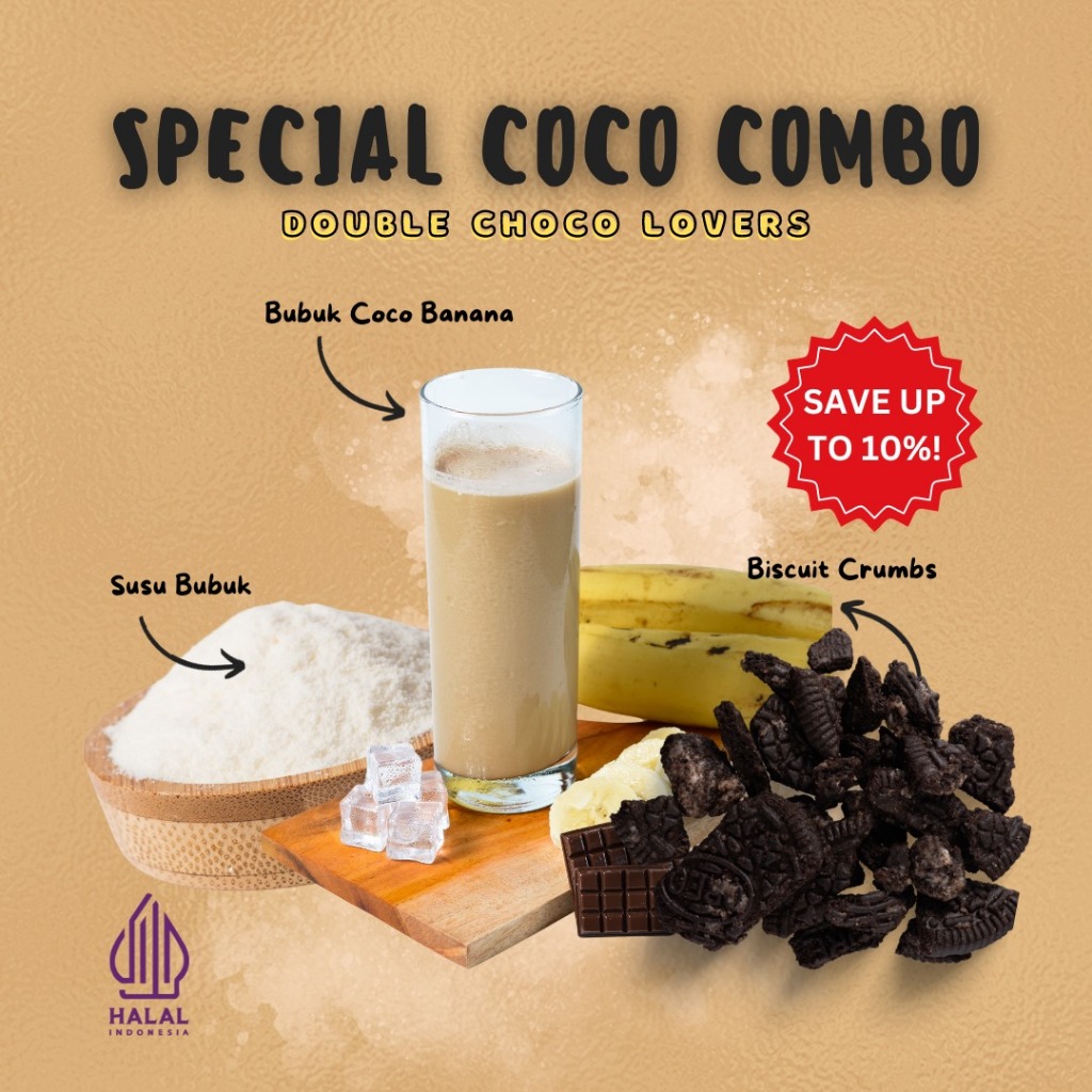 

Paket Bundling 7: Bubuk Special Coco 500 gr + Susu Bubuk 500 gr + Crumbs 500 gr