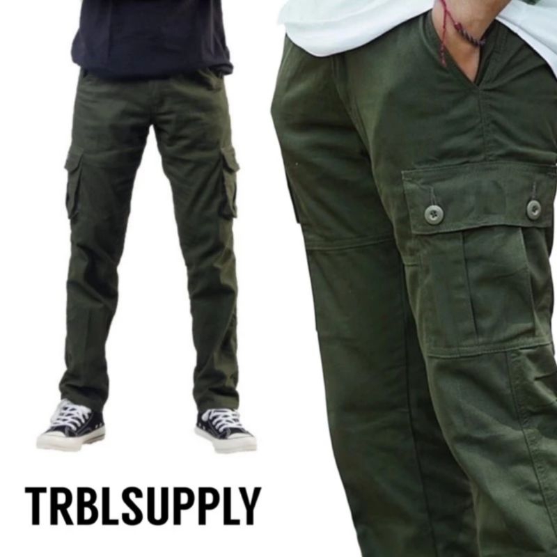 Celana Cargo Panjang Pria Regulerfit TRBL SUPPLY Cargo Pants Japan Drill Celana Cargo Long Pants
