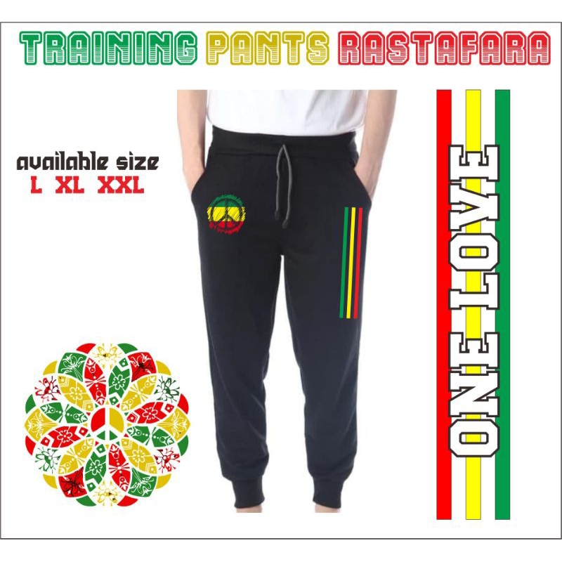 Celana Training Rasta Reggae Series Long Pants BLACK