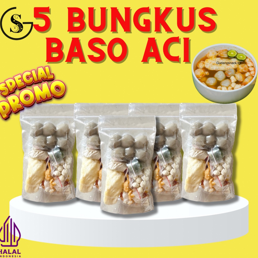 

TIPE RU726 5 BUNGKUS BASO ACI INSTAN ORIGINAL MAKANAN ISNTAN BOCI GUDANGSNACKTGR KALDU PEDAS