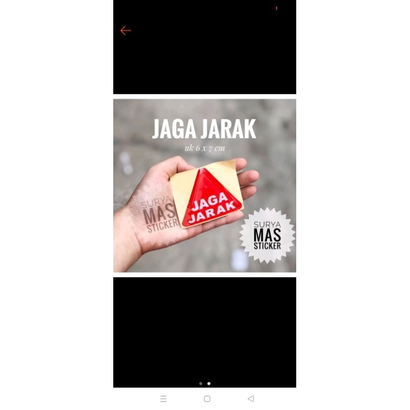 

Sticker jaga jarak timbul