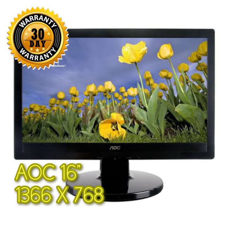 LCD Monitor Komputer Pc AOC 16inch wide 1619sw