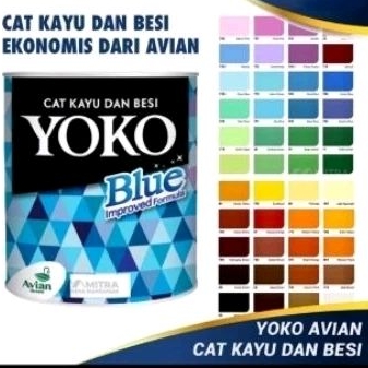 CAT KAYU BESI YOKO BLUE 0.7 LITER AVIAN PAINT