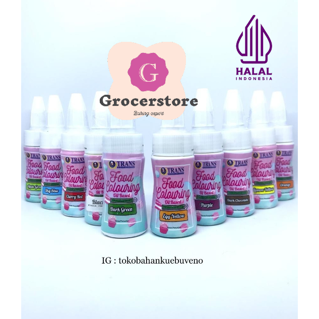 

Food Colouring Oil Based / Pewarna Makanan TRANS 50 gr