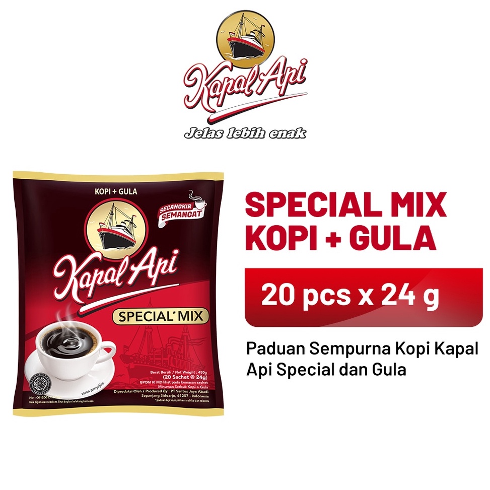 

modelTipe YGT333 KAPAL API Special Mix 1 Bag 2 x 23 gr