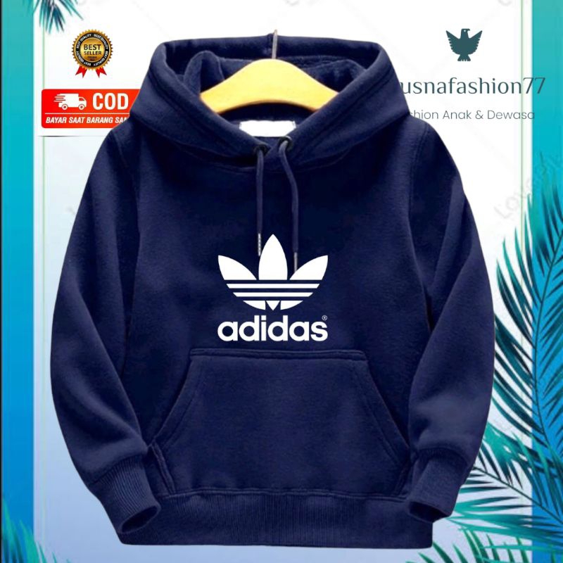 jaket Hoodie sweater ADIDAS anak usia 3 sampai 12 tahun laki-laki perempuan