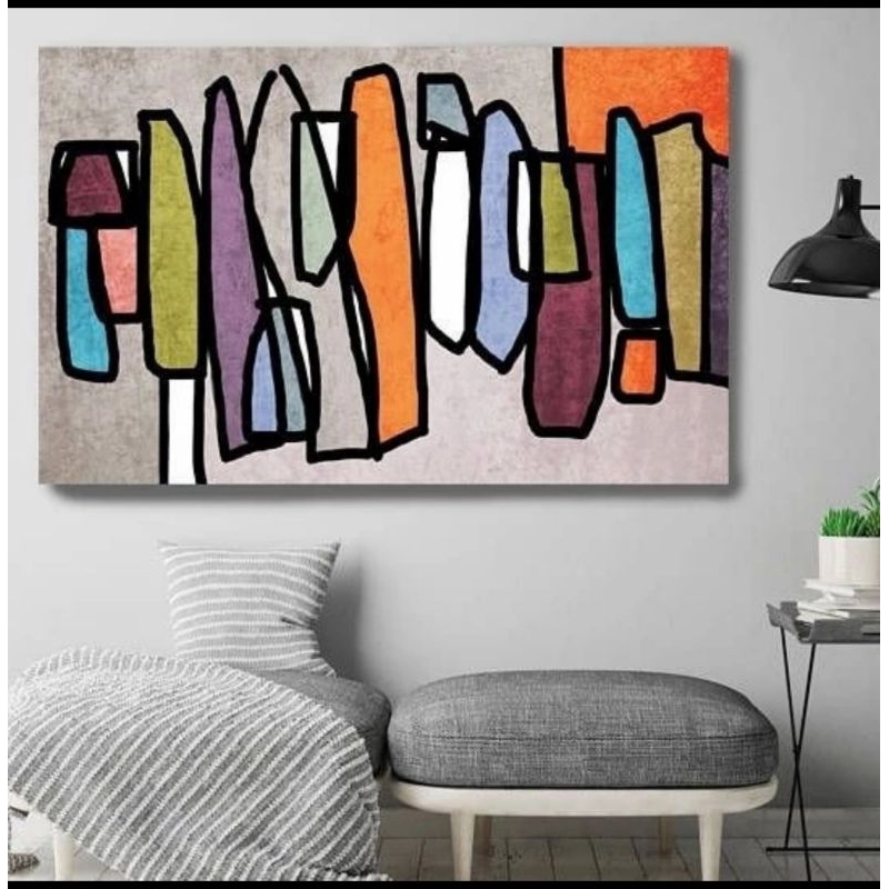 Lukisan dinding minimalis modern art