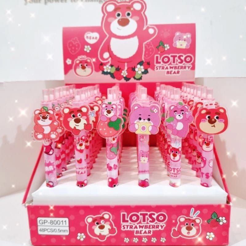 

PULPEN GEL SANROI LOTSO // KARAKTER LUCU PINK LOTSO