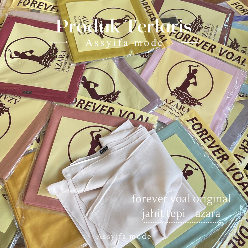 segi empat voal jahit pinggir/ hijab anak sekolah