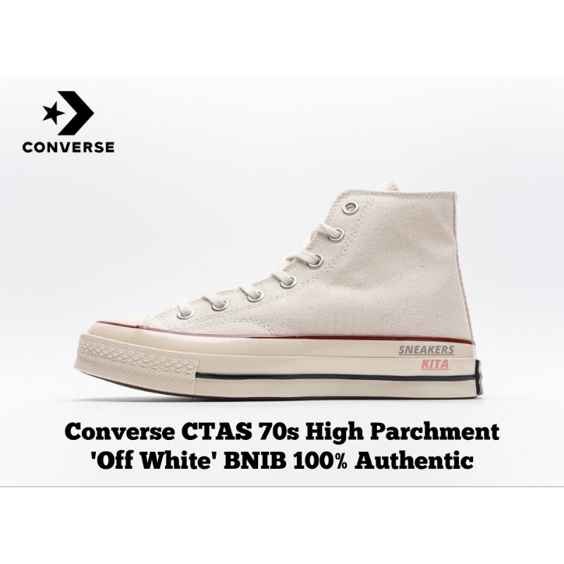 [UNISEX] Sepatu Converse 70s High Off White Parchment 162053C BNIB 100% Authentic / Converse Chuck T