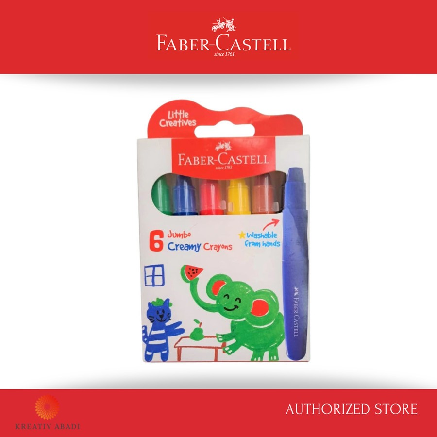 

Faber Castell Krayon Anak-Jumbo Creamy Crayons Set 6 Warna