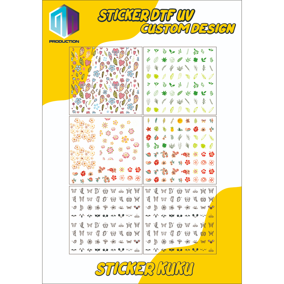 Stiker Kuku Murah / Nail Art Sticker / Nail Art Stiker / Nail Art & Sticker Kuku Lucu Custom Series 