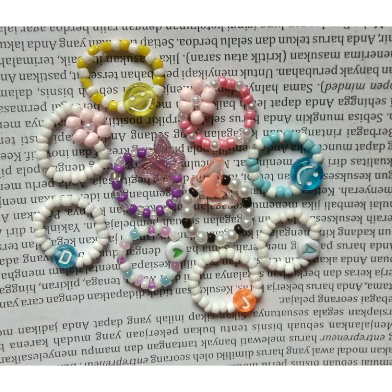 cincin manik manik elastis toping