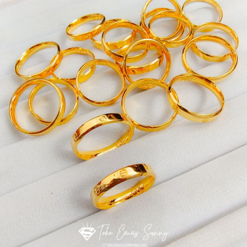 CINCIN SER POLOS EMAS ASLI 375%